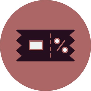 İndirim Coupon etiketi vektör illüstrasyonu