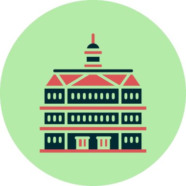 Royal Palace web simgesi, basit vektör illüstrasyonu