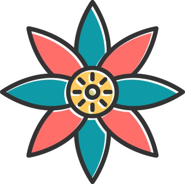 Tutku çiçeği ikonu vektör illüstrasyonu 