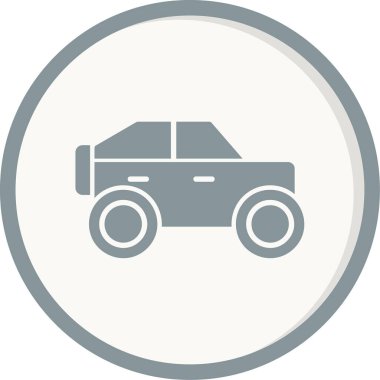 - Araba. Web simgesi basit tasarım 