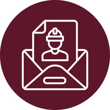 Tavsiye Harfi Web simgesi vektör illüstrasyonu