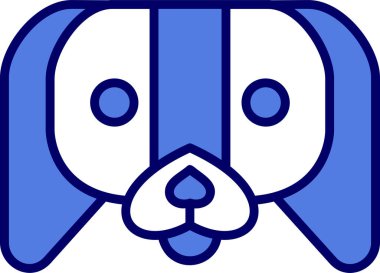 Japon Chin köpek simgesi, vektör illüstrasyonu