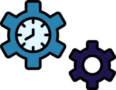 Zaman yönetimi simgesi vektör illüstrasyonu