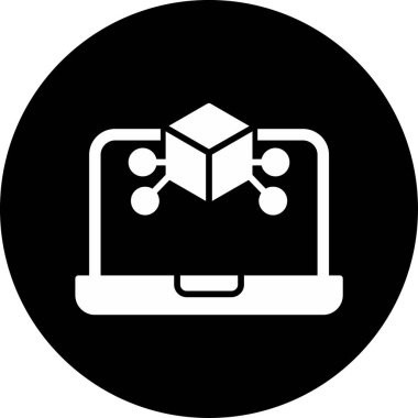 Simülasyon. Web simgesi basit illüstrasyon 