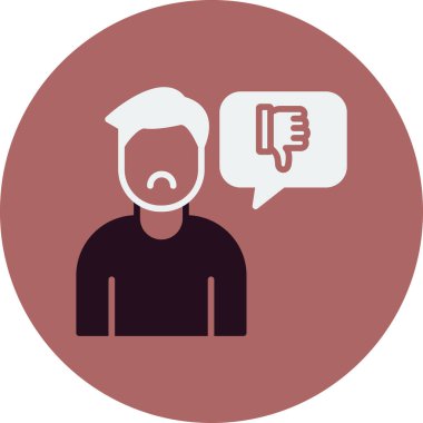 Hoşlanmamak, başparmak simgesi, vektör illüstrasyonu