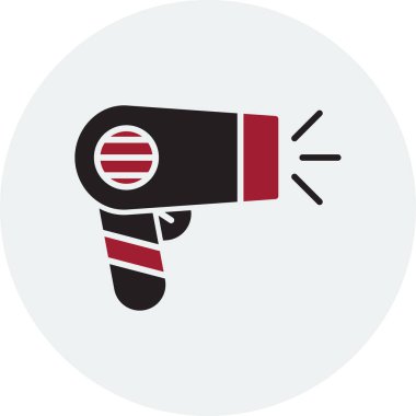 saç kurutma web simgesi vektör illüstrasyonu