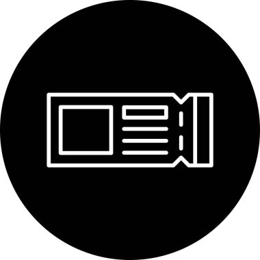 Bir bilet simgesinin vektör illüstrasyonu 