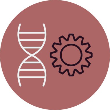 Genetik. Web simgesi basit illüstrasyon