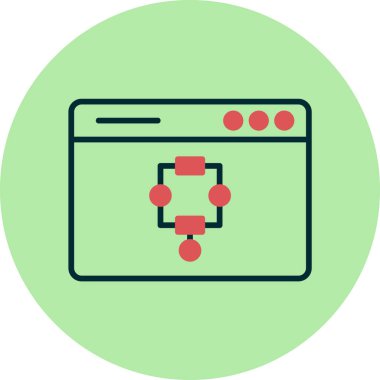 algoritma web simgesi vektör illüstrasyonu