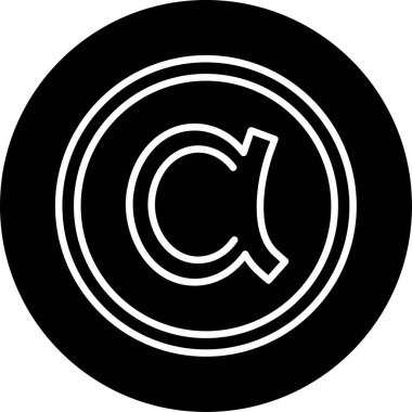 Alfa. Web simgesi basit tasarım