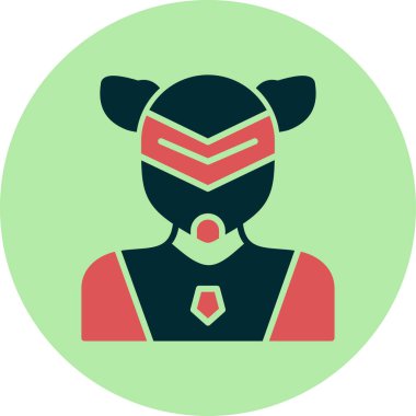 Süper kahraman ağ simgesi, vektör illüstrasyonu