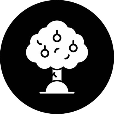 Portakal ağacı. Web simgesi basit illüstrasyon 