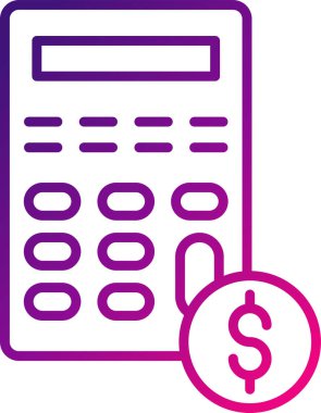 Calculator icon, vector illustration simple design