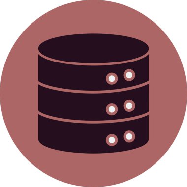 veritabanı simgesi, vektör illüstrasyonu basit tasarım