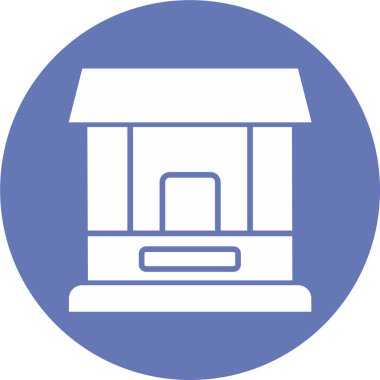 Bilet Pencere simgesi vektör illüstrasyonu