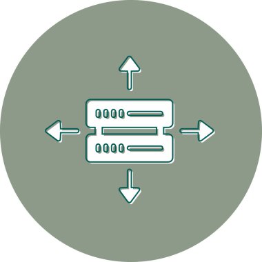Soyut bir bükülme ile bir kullanıcı veri simgesinin vektör illüstrasyonu.