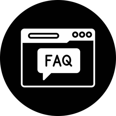 Sık sık sorulan sorularla ilgili asgari soyut vektör çizimi.