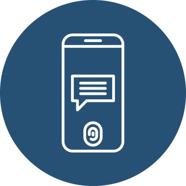 Akıllı telefon simgesinin basit tasarımı, vektör biçimi illüstrasyonu