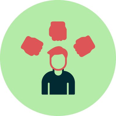 Zorbalık web simgesi vektör illüstrasyonu