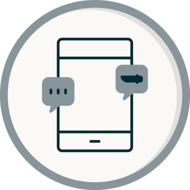 Akıllı telefon tehdit simgesi, vektör illüstrasyonu basit tasarım