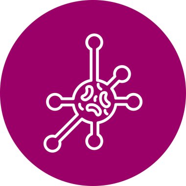 amoeba web simgesi, basit vektör illüstrasyonu