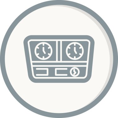 Speedometer web simgesi, vektör illüstrasyonu