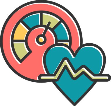 Düz biçimli basit hipertansiyon simgesi