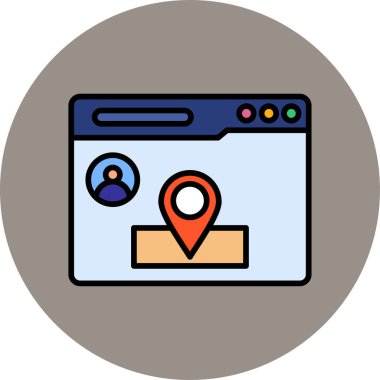 Konum haritası işaretleyici. vektör simgesi