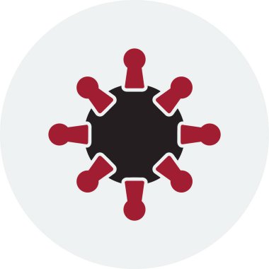 Basit HIV simgesi vektör illüstrasyonu