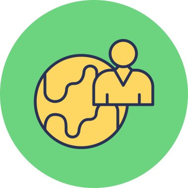 Basit bir Global simgesi. vektör tasarımı