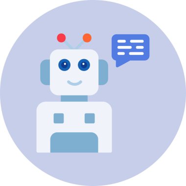 robot. Web simgesi basit illüstrasyon 