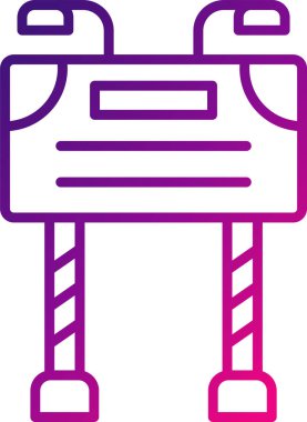 reklam panosu simgesi, vektör illüstrasyonu basit tasarım