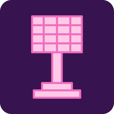 Güneş paneli simgesi, vektör illüstrasyonu basit tasarım