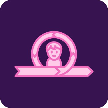 Scrum. Web simgesi basit illüstrasyon