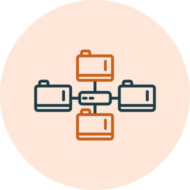 veritabanı simgesi, vektör illüstrasyonu basit tasarım