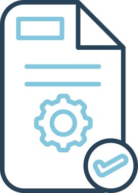 düz ayar simgesi, vektör illüstrasyonu