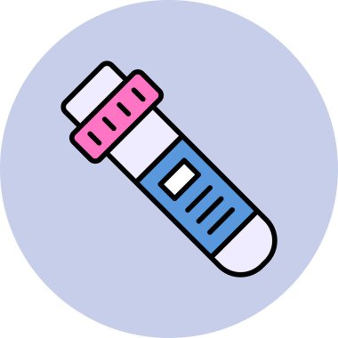 Test tübü simgesi, vektör illüstrasyonu