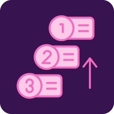 Öncelik simgesi vektör illüstrasyon tasarımı