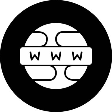 global internet ağı. Web simgesi basit illüstrasyon
