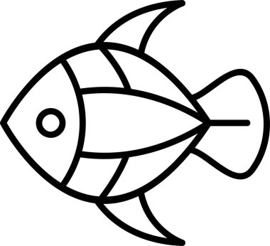Balık. Web simgesi basit illüstrasyon 