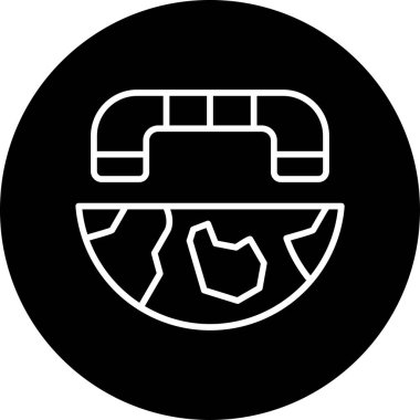 Dünya çapında modern simgenin vektör illüstrasyonu