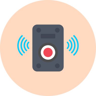 Müzik Sözcüsü Web simgesi basit illüstrasyon