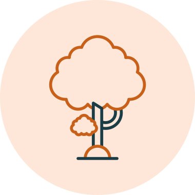 Sekoya ağaç simgesi vektör illüstrasyonu