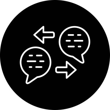 Diyalog baloncukları, iletişim konsepti, vektör illüstrasyonu