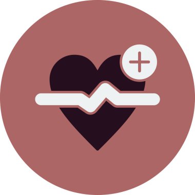 Kalp. Web simgesi basit illüstrasyon 