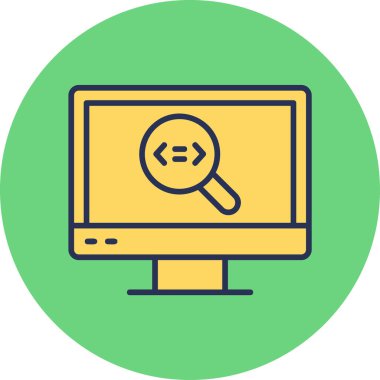 Test süreci simgesi, vektör illüstrasyonu basit tasarım