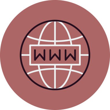 Alan adı web simgesi, basit vektör illüstrasyonu