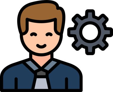 Yönetici vektör simgesi modern basit illüstrasyon