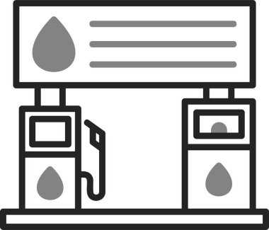 benzinlik ikonu vektör illüstrasyonu