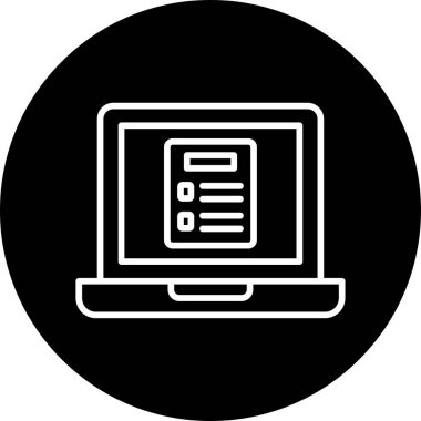 dizüstü bilgisayar simgesi, vektör illüstrasyonu basit tasarım